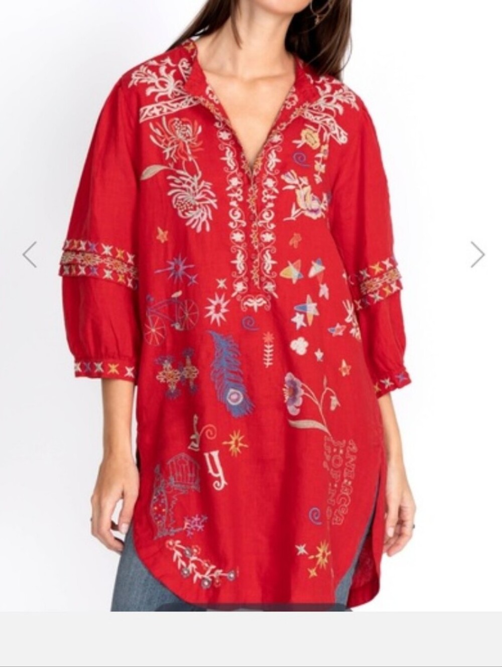 Johnny Was Azusa Embroidered Tunic ❤️🌺🌼🌸